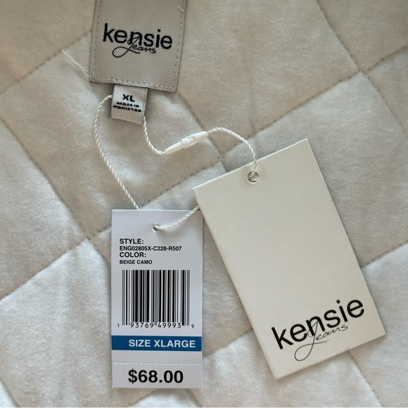 KENSIE Quilted Beige Camo Chore Jacket--XL - Picture 12 of 15